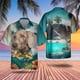 thumbnail image 4 of Camisa social para uso diario, camisas para hombre, blusa Weimaraner de manga corta con estampado de animales en 3D, camisetas casuales, ropa masculina de gran tamaño, 4 of 5