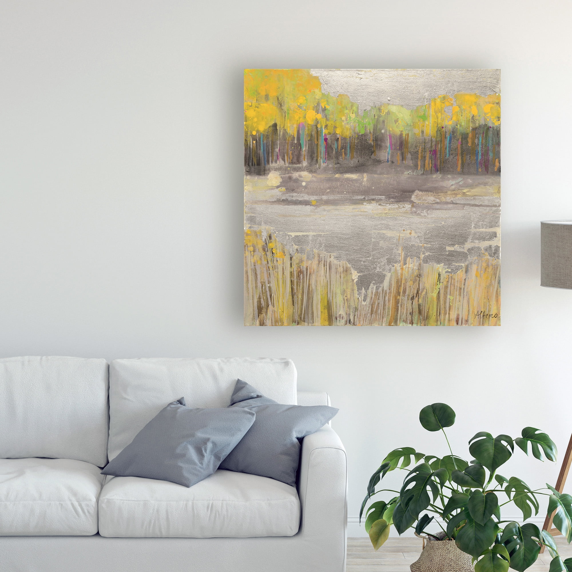 Trademark Fine Art 'Silver Landscape' Canvas Art by Albena Hristova