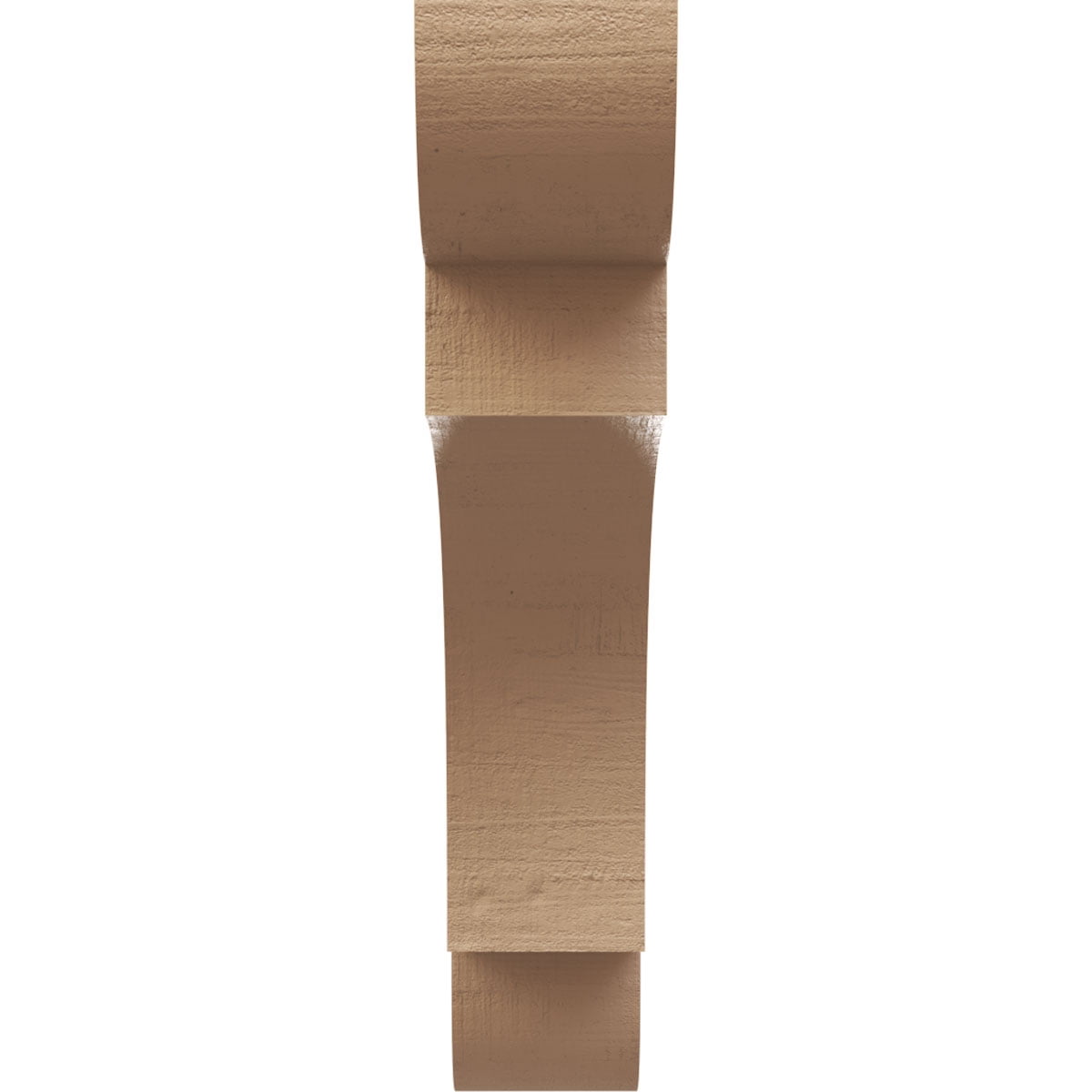 2"W x 10"D x 10"H Thin New Brighton Rough Cedar Woodgrain TimberThane Corbel, Primed Tan