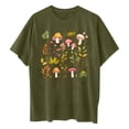 thumbnail image 6 of Htigea Cute Graphic Tees for Women Oversized Summer T Shirts Casual Short Sleeve Crewneck Tops Army Green S, 6 of 7