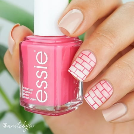 Whats Up Nails - Bricks Vinyl Stencils Nail Art Design