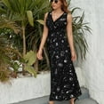 thumbnail image 6 of Space Stuff Planets Satellite Stars Dress Fashion Boho Beach Long Dresses Female Party Printed Maxi Dress, 6 of 9