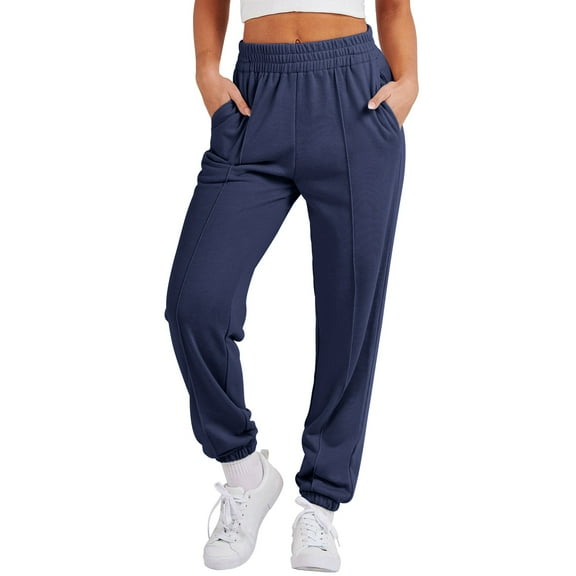 Women's Sports Pants Loose Casual High Waisted Exercise Straps Bottom Jogging Pants