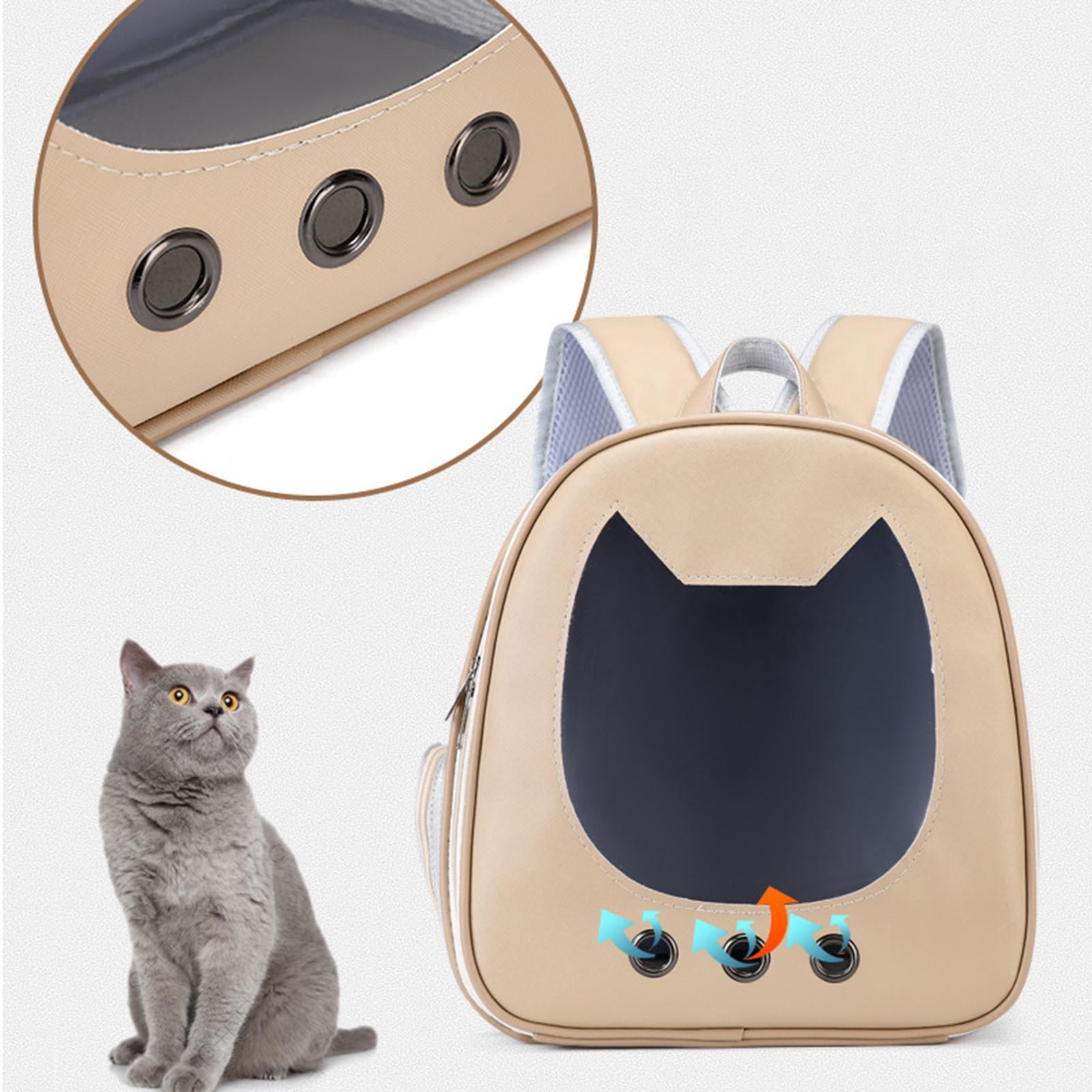 Durable Travel Bag Soft Breathable Tote Carrying Cage Pet Carrier Backpack for Traveling, dog , Walking, ,Outdoor , Beige