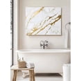 thumbnail image 6 of White Gold Modern Wall Art for Living Room,Canvas Picture Wall Decor for Bathroom Bedroom,Abstract Vintage Marble Geometric Painting Artwork for Office Kitchen Hallway Dining Room Home Decor 16"x20", 6 of 8