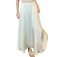 thumbnail image 2 of Mqqzkk Womens Elegant Satin Skirts Summer High Waisted A Line Maxi Skirts Flowy Party Long Skirt 2025, 2 of 8