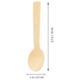 100pcs Cake Spoons Ice Cream Spoon Bamboo Dessert Spoon Tablespoon