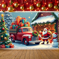 thumbnail image 6 of Festive Design Christmas Banner Santa Claus Holiday Backdrop Reindeer Snowman Decorative Ornament for Party Indoor Celebration, 6 of 9