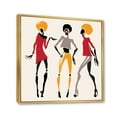 thumbnail image 3 of Designart 'African American Women Silhouettes Red and Yellow I' Modern Framed Canvas Wall Art Print, 3 of 5