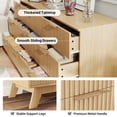 thumbnail image 6 of S-HOME Modern 57 Inch Dresser in Natural Oak Finish with 9 Drawers and Metal Handles Perfect Storage Organizer, 6 of 11