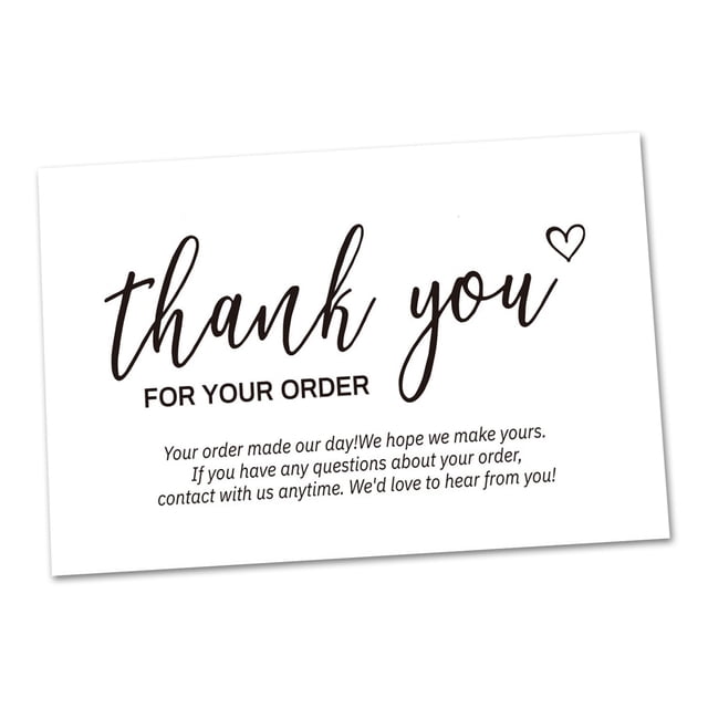 CSChome Thank You Cards 30Pcs Pink Thank You Notes Single Side Printed for Wedding Bridal Gift Baby Shower Business Graduation