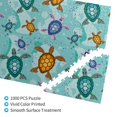 thumbnail image 2 of Rateoe Turtles And Sea Pattern Wooden Picture Puzzle ,1000 Piece Jigsaw Puzzle ,Family Fun Puzzle, Home Décor Puzzle, Gift Puzzle(Horizontal style), 2 of 9