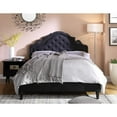 thumbnail image 4 of Best Master Furniture Theresa Linen Fabric King Bed with Nailhead Trim in Gray, 4 of 5