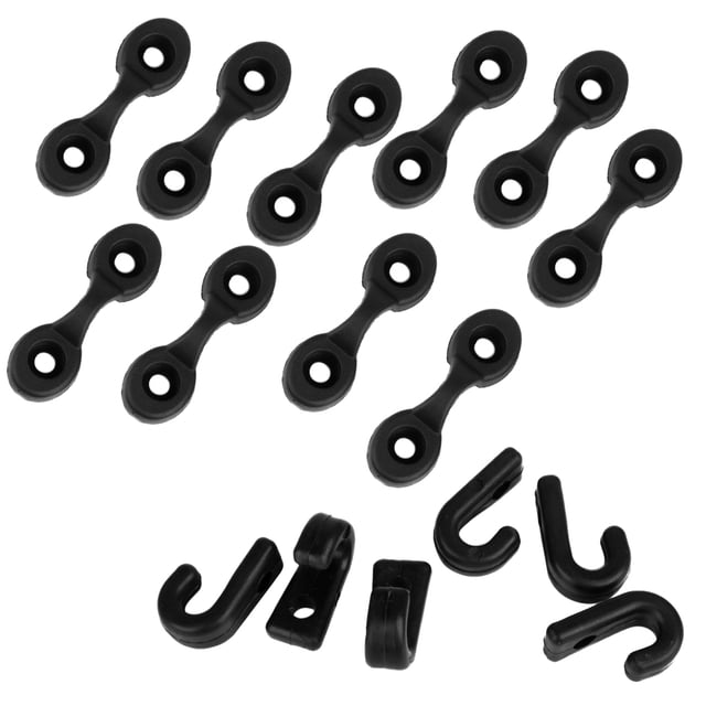 Cubierta de Kayak Almohadilla Loops Ojos 10pcs con 6pcs Canoa Bungee Ganchos Sunnimix Accesorios Deportes