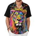 thumbnail image 4 of Mens Short Sleeve Button Up Shirts, Casual Party Shirts Stylish Beach Shirt Gifts for Men, 4 of 6