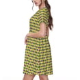 thumbnail image 2 of Balery Mardi Gras Purple Yellow Plaid Pattern Womens Dresses Loose Short sleeve Sundresses Swimsuit Coverup 2025 Summer Casual Dress for Women - A-Line Swing Dress, 2 of 6