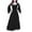 Black, variant on Women Medieval Dress Renaissance Fit Irregular 2025 Long Sleeve Maxi Dress Green