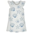 thumbnail image 3 of Adorable Robe de Nuit Imprimée Monde Océan pour Filles Col Rond Sans Manches à Volants Robe de Nuit d'Été Confortable Décontractée pour Tout-Petits Enfants, 3 of 3