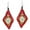 Red, brass, white, variant on AeraVida Tribal Leaf Red Coral and Howlite .925 Silver Earrings