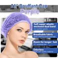 thumbnail image 3 of Smilco Disposable Hair Nets, Unisex Bouffant Caps, 12.53in Diameter, 3 of 7