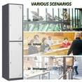 thumbnail image 6 of MIIIKO Metal Locker for Gym, School, Office, 71" Metal Storage Locker Cabinets for Employees, Students Steel Lockers Two Tier, 2 Door, 6 of 7