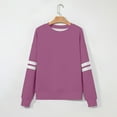 thumbnail image 6 of NAISIBABY Girls Fleece Sweatshirt, Striped Soft Loose Long Sleeve Casual Pullover Tops Clothes Purple 12T, 6 of 6