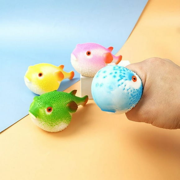 Lubelski Anti-tear Squeeze Toy Multifunctional Lightweight Puffer Fish Shape Sensory Toy for Relaxing