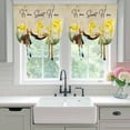 thumbnail image 4 of Spring Balloon Curtains 63 Inch Length for Living Room/Bedroom, Brown Vintage Birds Cages Eggs Flowers Herbs Rod Pocket Privacy Door Curtains Decorative Tie Up Shade for Window 52"x63", 4 of 8