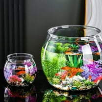 OFFIGAM Plastic Goldfish Tank Round Fish Bowl High Transparency For Goldfish 1 Set