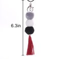 thumbnail image 2 of Porte-clés Pompon Fait Main Bohème Pompon à Pampilles Charme pour Femmes, 2 of 10