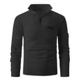 thumbnail image 3 of Men's Long Sleeve Polo Shirts Quarter Zip Up Mock Neck Pullover Color Block Slim Fit Golf Shirts, 3 of 7