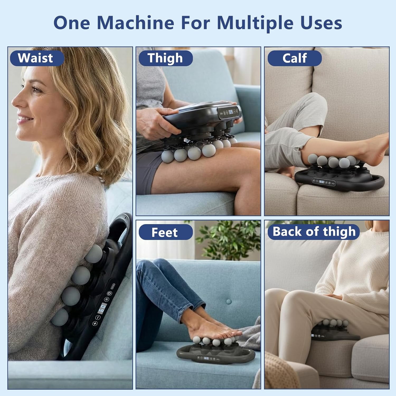 Deep Tissue Massage Gun with 9 Modes, 10 Interchangeable Heads, Portable and Wireless, Black Color