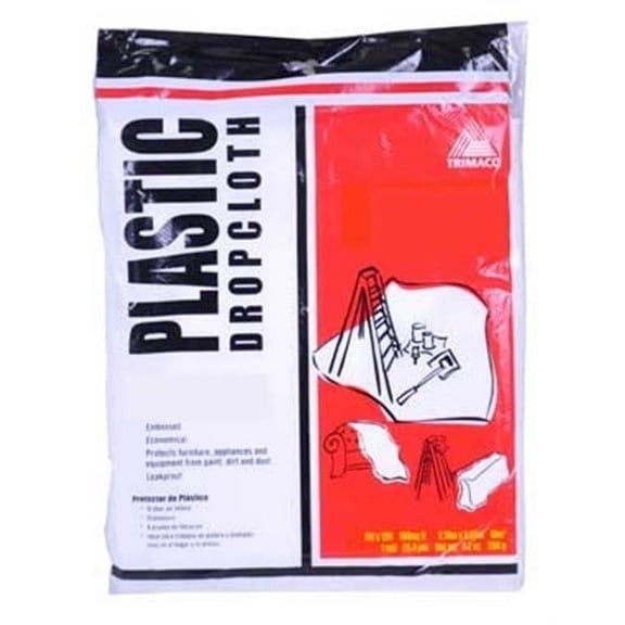 Trimaco Drop Cloth,LDPE,9 ft.L,0.7 mil 03307