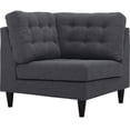 thumbnail image 6 of Modway Empress Upholstered Fabric Corner Sofa in Azure, 6 of 10