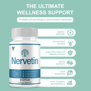 (2 Pack) Nervetin Nootropic Supplement, Nervetin Maximum Strength (120 Capsules)