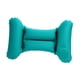thumbnail image 2 of Almohada de viaje inflable, almohada de espalda, prensa para inflar, forma de H, inflable para tren Azul seda de leche, 2 of 9
