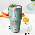thumbnail image 3 of 30oz Bull Terrier Dog and Flower Florals Tumblers Stainless Steel Tumbler with Lid and Straw,Vacuum Insulated Double Wall Travel Tumbler Cups Mug with Cleaning Brush for Coffee,Tea, 3 of 7