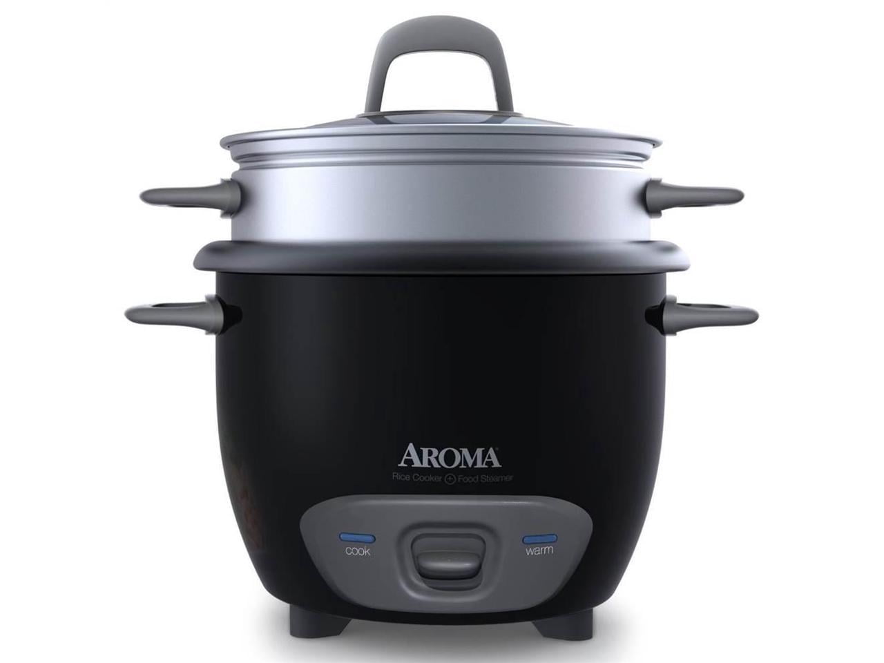 AROMA ARC1120SBL Black/Stainless Steel 20-Cup SmartCarb Rice Cooker