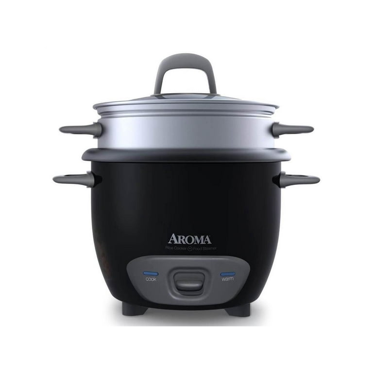 Aroma Rice and Grain Cooker, 1.5 qt. BPA Free. One-Touch Operation.