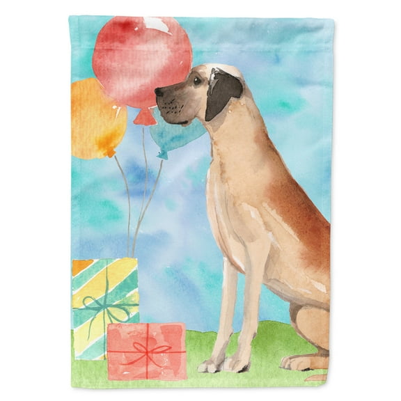 Happy Birthday Great Dane House Flag