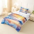 thumbnail image 2 of jejeloiu Sunset Beach Wave Twin Comforter Sets,Colorful Sky Bedding Set For Boys,Orange Blue,Polkadot Reversible,2-Piece,1 Comforter and 1 Pillowcase, 2 of 7