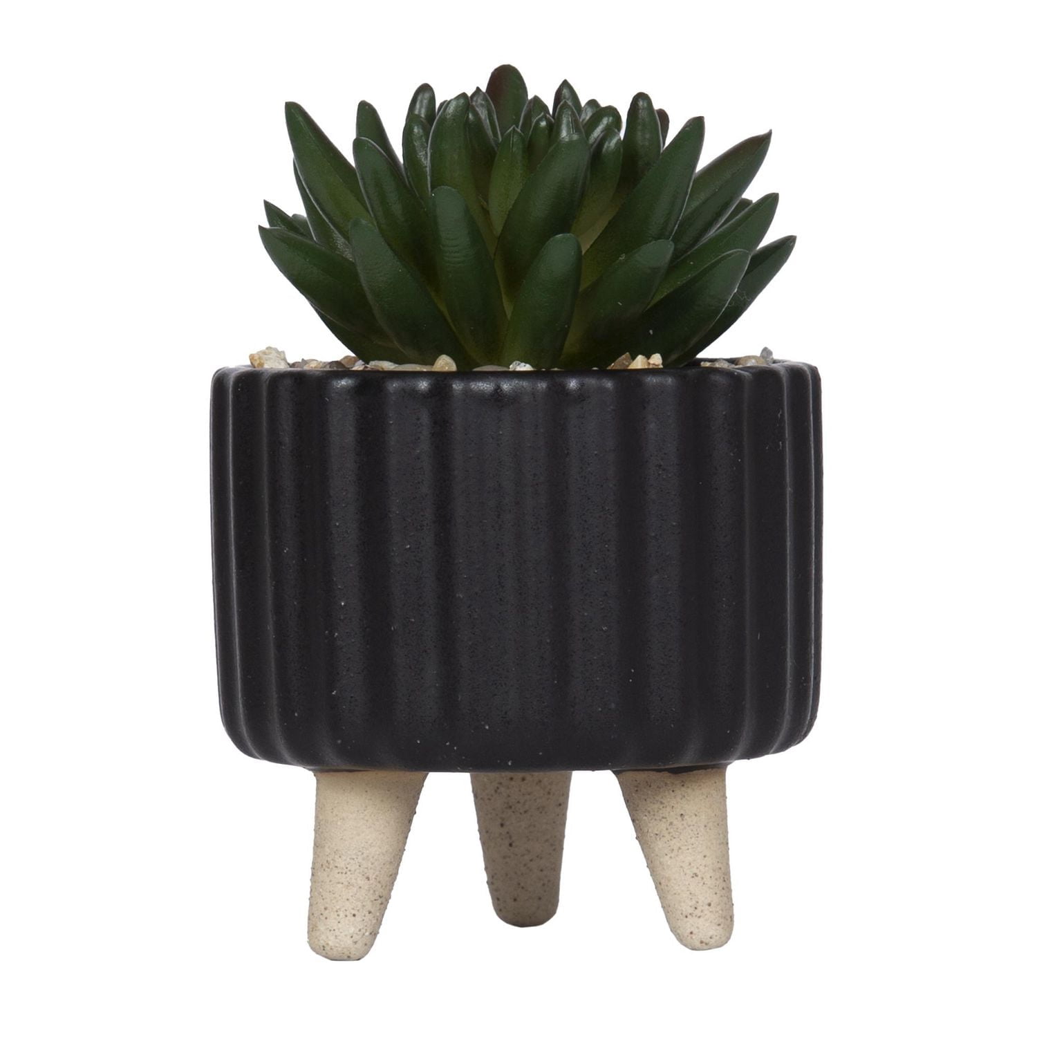hometrends Cozby Faux Succulent in Black Pot
