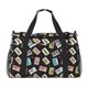 thumbnail image 1 of Balery Colorful Retro Tape Bolsa de Gimnasio para Mujeres, Bolsa de Viaje con Bolsillo Húmedo, Bolsa de Fin de Semana para Mujeres, Bolsa de Viaje Resistente al Agua, 1 of 7