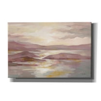 Epic Graffiti 'Pink and Gold Landscape' by Silvia Vassileva, Canvas Wall Art, 18"x12"