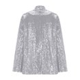 thumbnail image 5 of Wowcloth Woman's Blazer with Notched Lapel, Sequin Embellishments, and Open Front, Casual Elegant Style for Daily Wear and Parties, 5 of 7