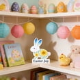 thumbnail image 5 of Linnome Easter Cute Bunny Egg Wooden Desktop Ornament Decorative Figurine for Home Office Party Festival Decor Supplies, 5 of 6
