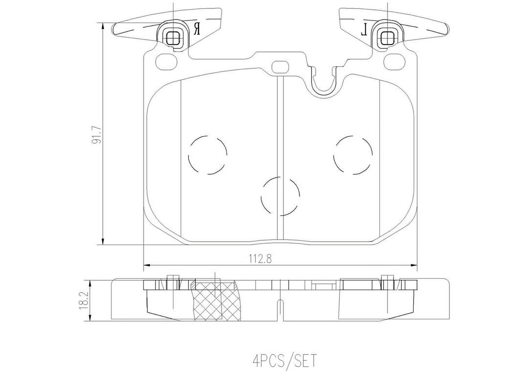 Brembo P06088N NAO BRAKE PADS Fits select: 2012,2016 BMW 328 I SULEV