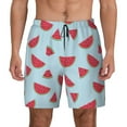 thumbnail image 2 of Picia Watermelon pattern Mens Swim Trunks with Compression Liner Stretch Beach Shorts Quick Dry with Zipper Pockets No-Chafing Board Shorts-3X-Large, 2 of 9