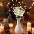 thumbnail image 3 of 1Bunch Artificial Delphinium Flowers Faux Snapdragon Flowers Fake Silk Flowers with Stems for Wedding Bouquet Home Party Garden Outdoor Decor, European Style New Bunch Of Artificial Flowers, White, 3 of 5