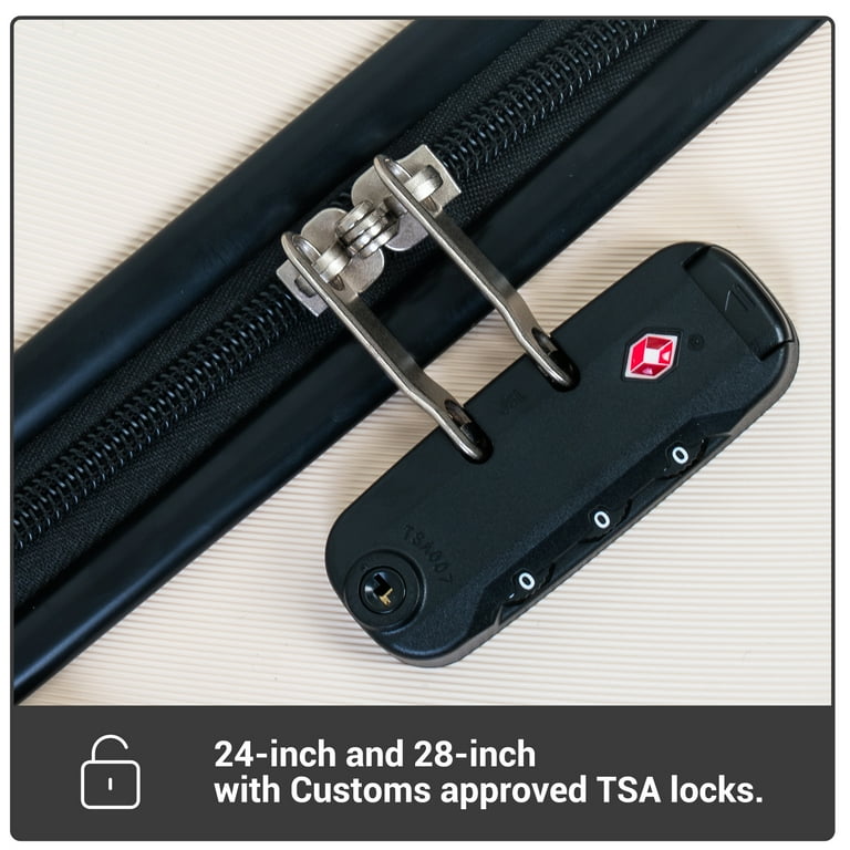 Tripcomp 3-Piece Hardside Luggage Set, Lightweight, TSA Lock